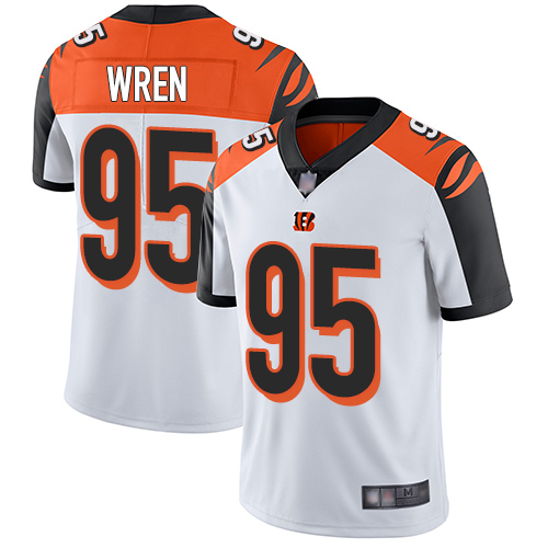 Cincinnati Bengals Limited White Men Renell Wren Road Jersey NFL Footballl #95 Vapor Untouchable